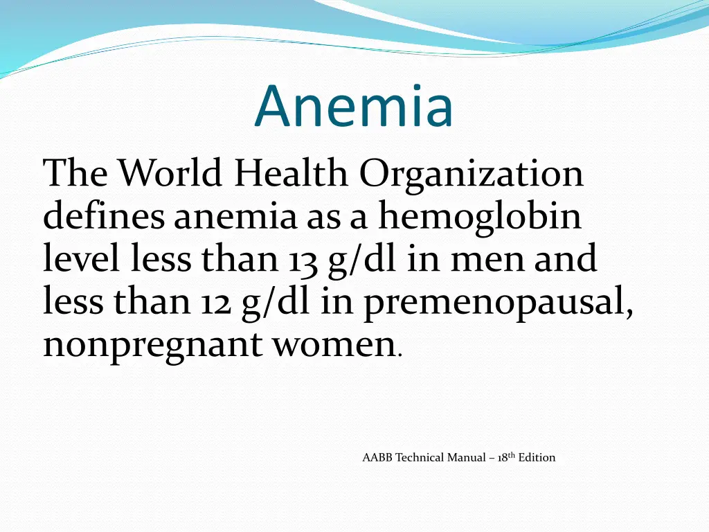 anemia