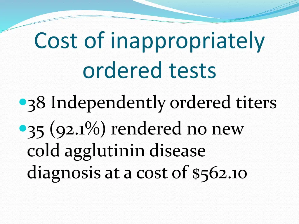 cost of inappropriately ordered tests