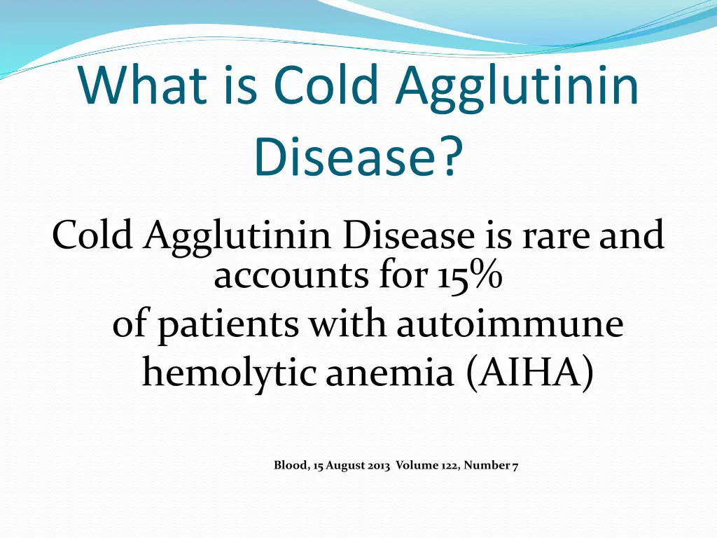 what is cold agglutinin disease