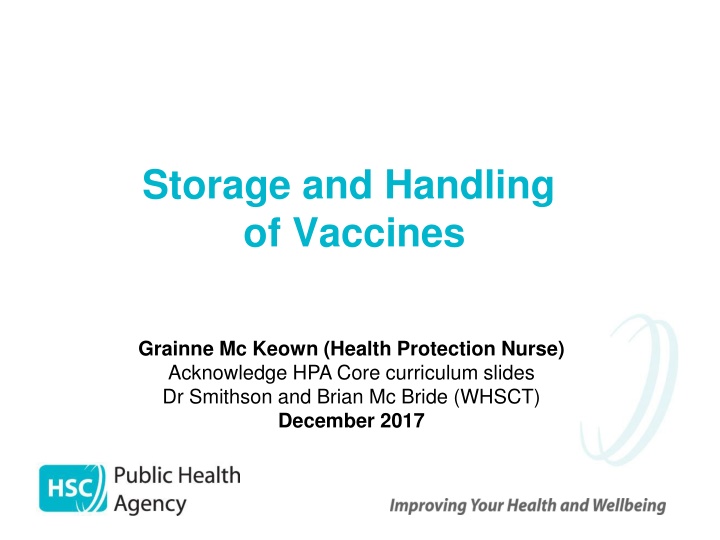 storage and handling of vaccines