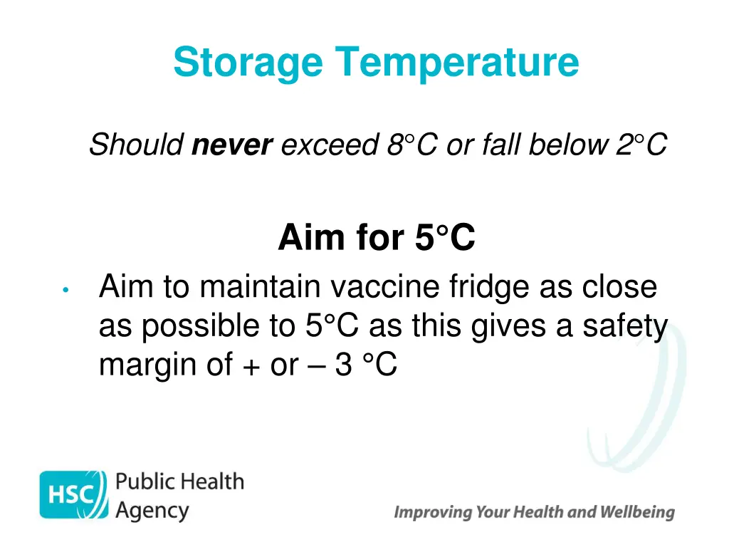 storage temperature