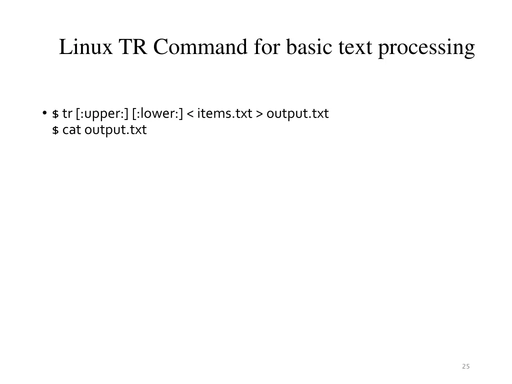 linux tr command for basic text processing 4