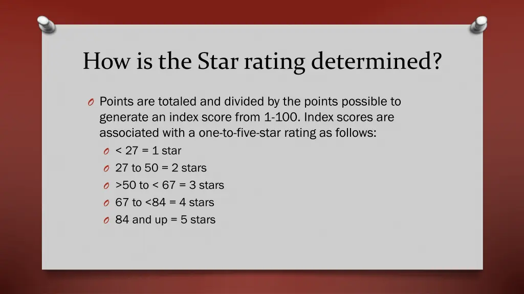 how is the star rating determined