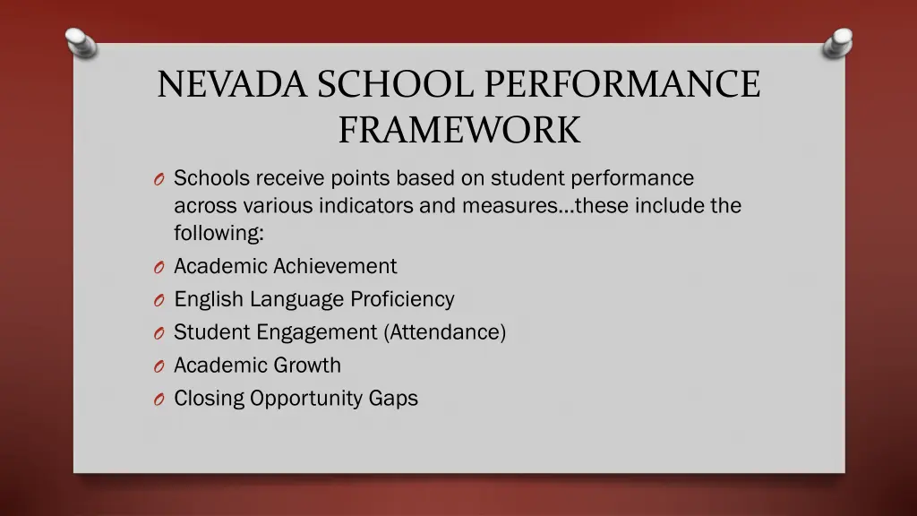 nevada school performance framework