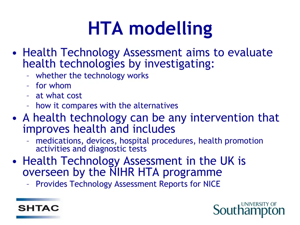 hta modelling