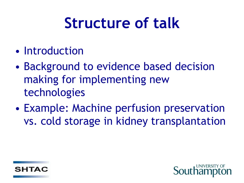 structure of talk