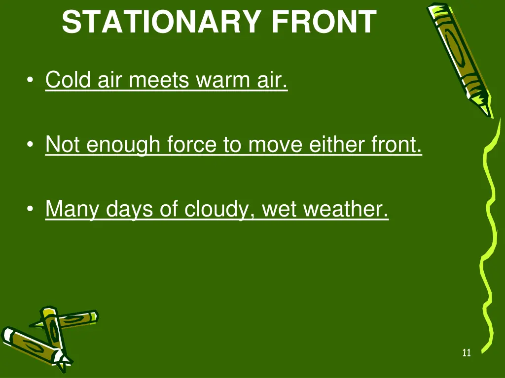 stationary front