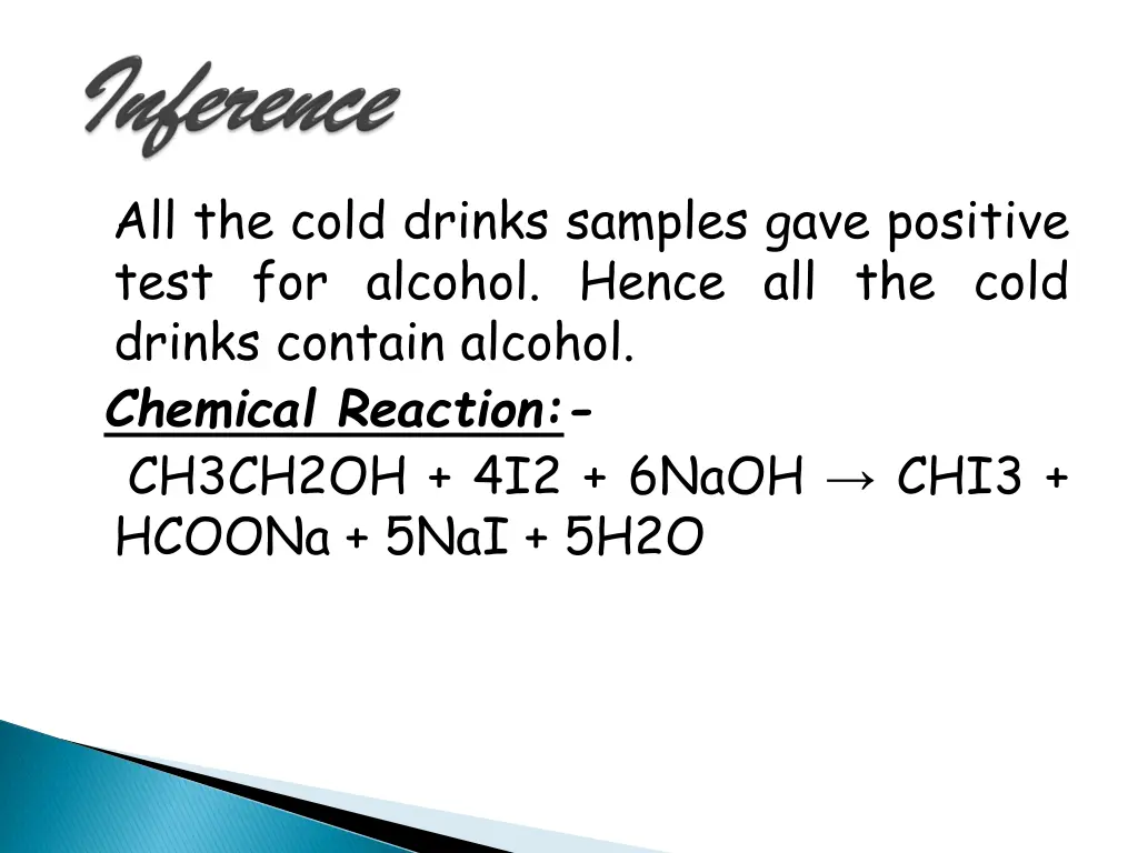 all the cold drinks samples gave positive test