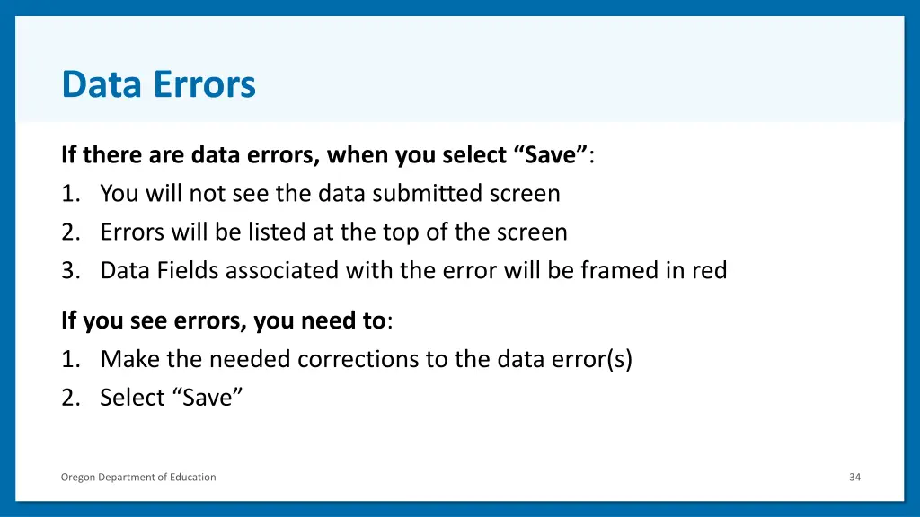 data errors