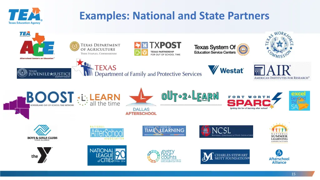 examples national and state partners