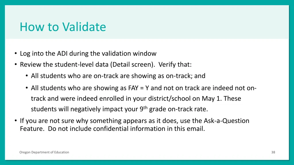 how to validate