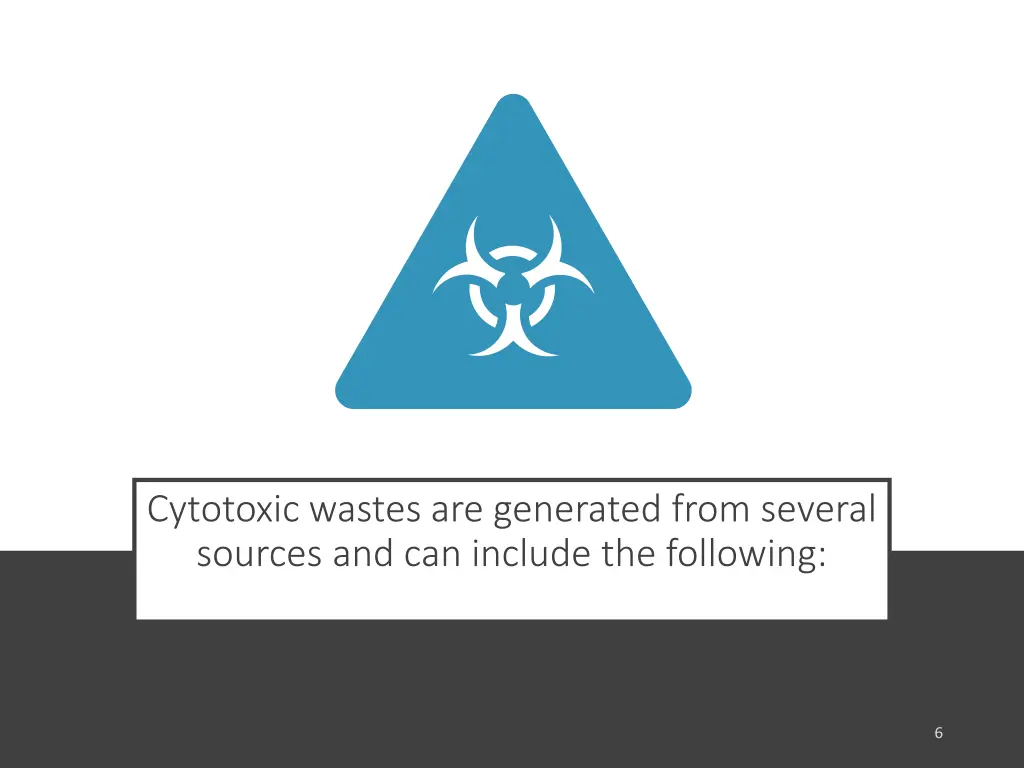 cytotoxic wastes are generated from several