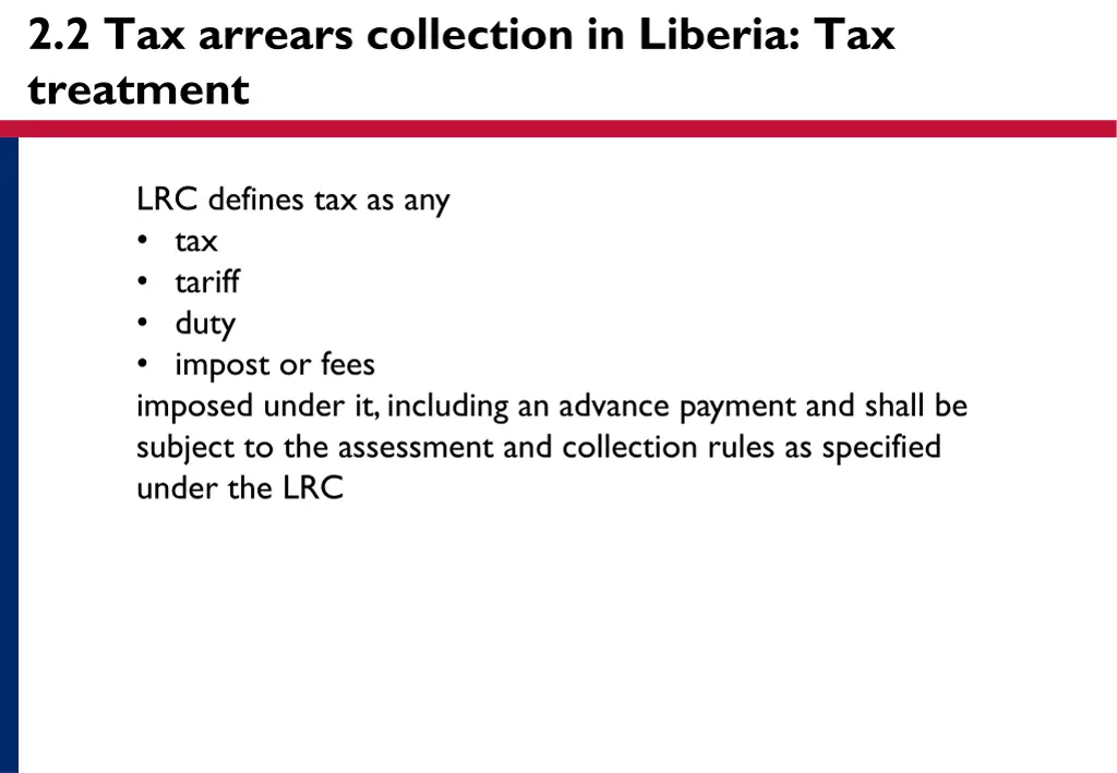 2 2 tax arrears collection in liberia