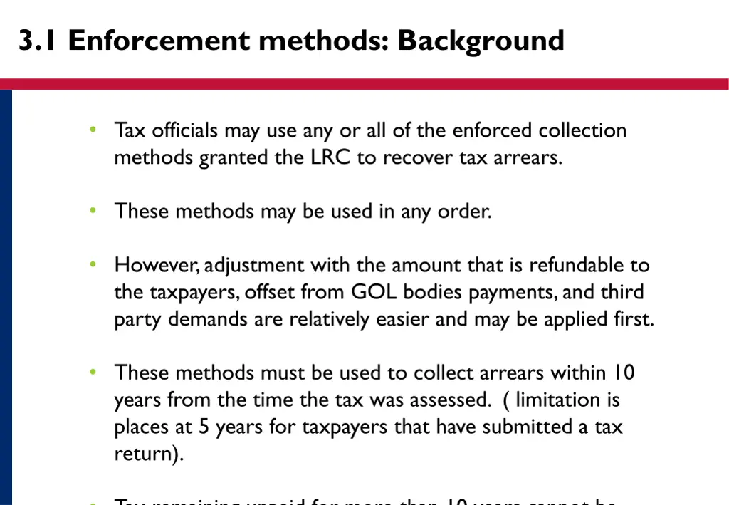 3 1 enforcement methods background