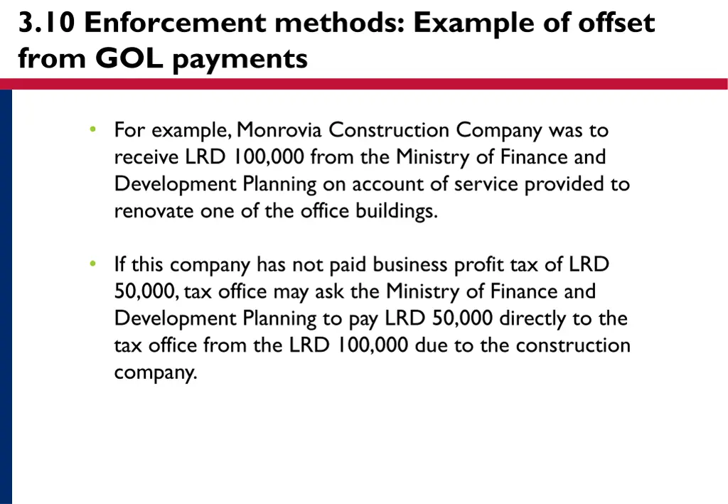 3 10 enforcement methods example of offset from