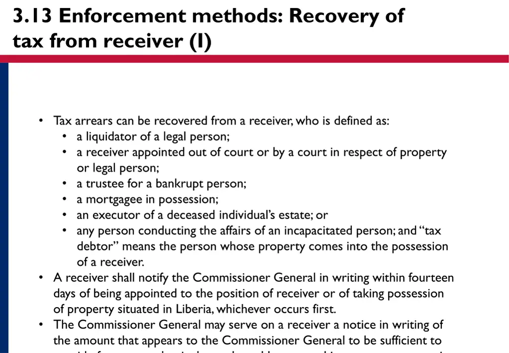 3 13 enforcement methods recovery of tax from