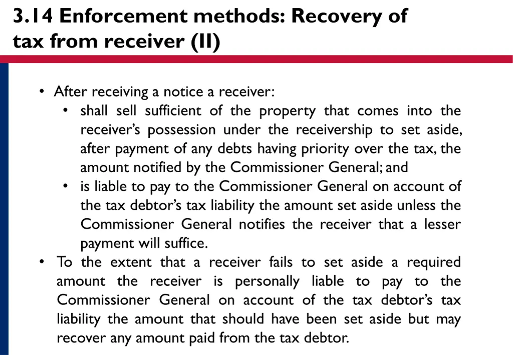 3 14 enforcement methods recovery of tax from