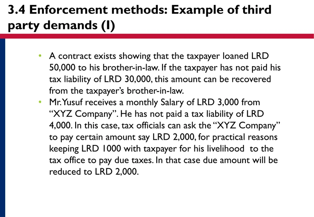 3 4 enforcement methods example of third party