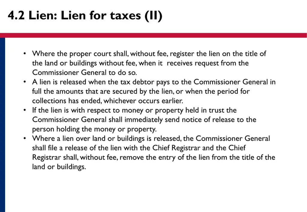 4 2 lien lien for taxes ii