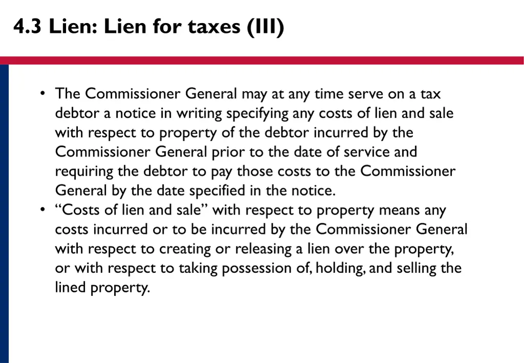 4 3 lien lien for taxes iii