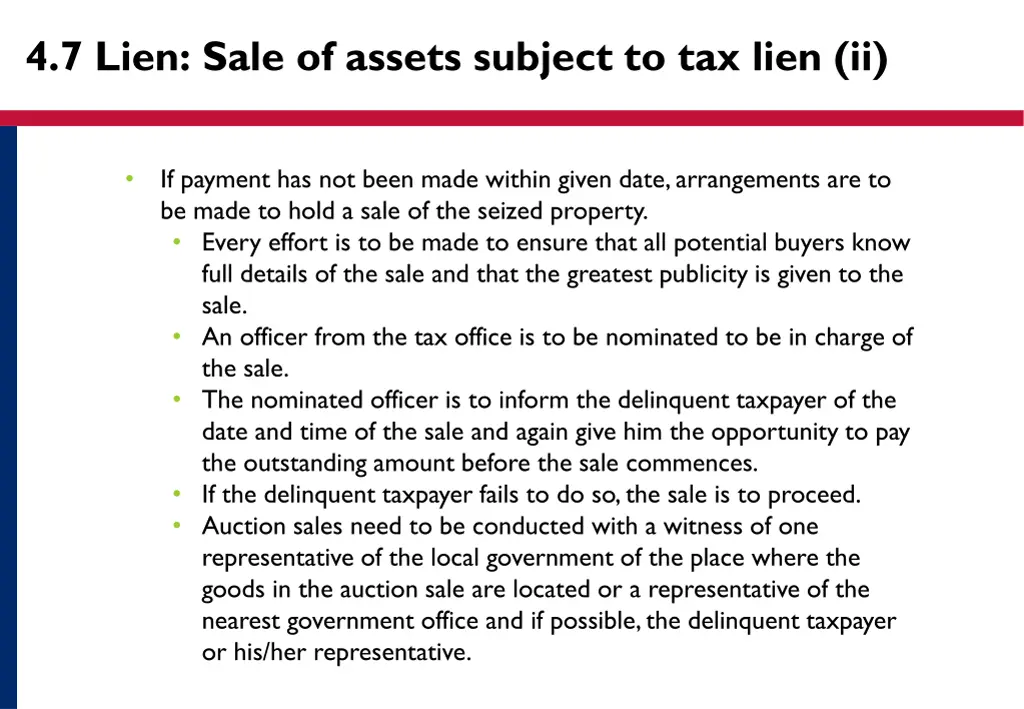 4 7 lien sale of assets subject to tax lien ii