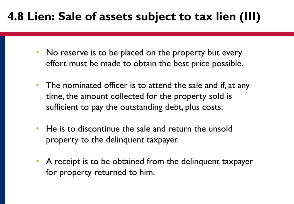 4 8 lien sale of assets subject to tax lien iii