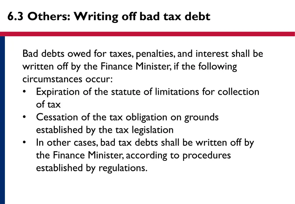 6 3 others writing off bad tax debt