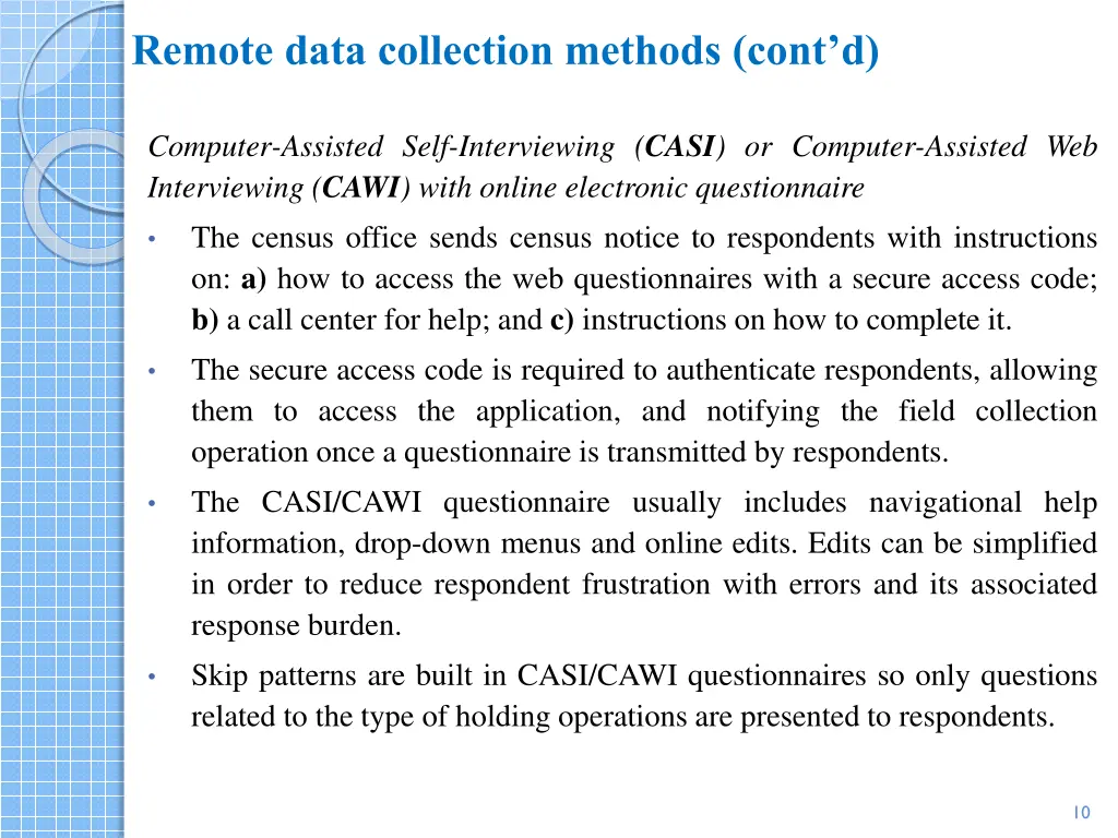 remote data collection methods cont d 1