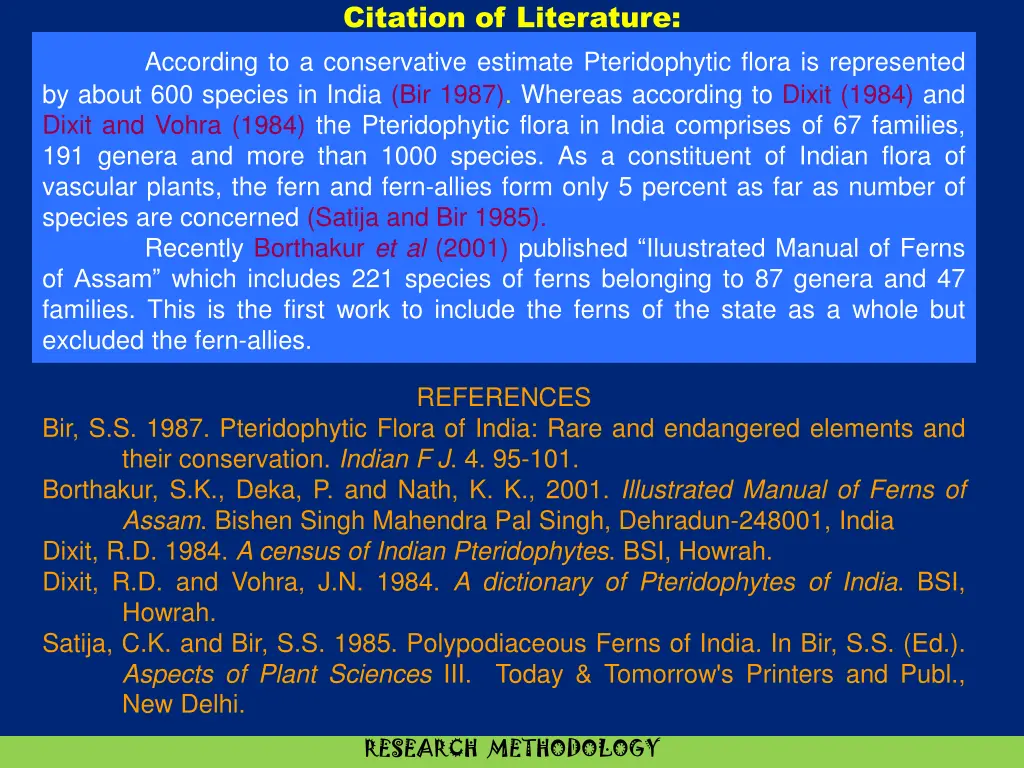 citation of literature 1