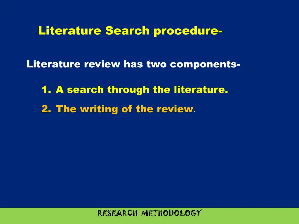 literature search procedure