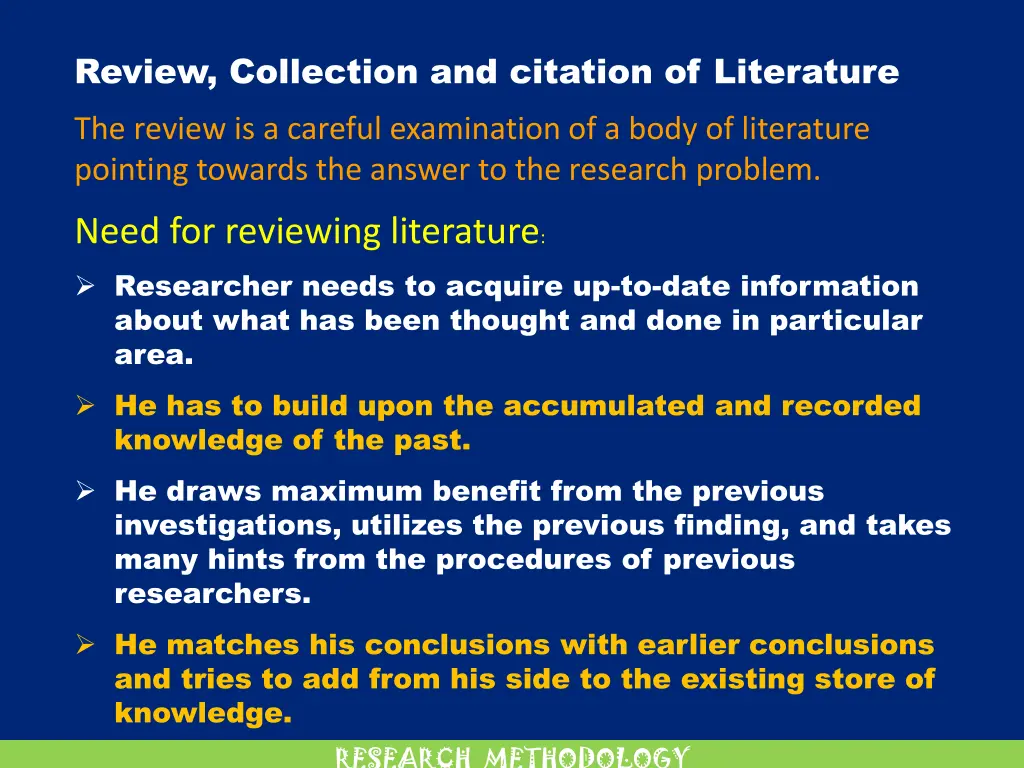 review collection and citation of literature