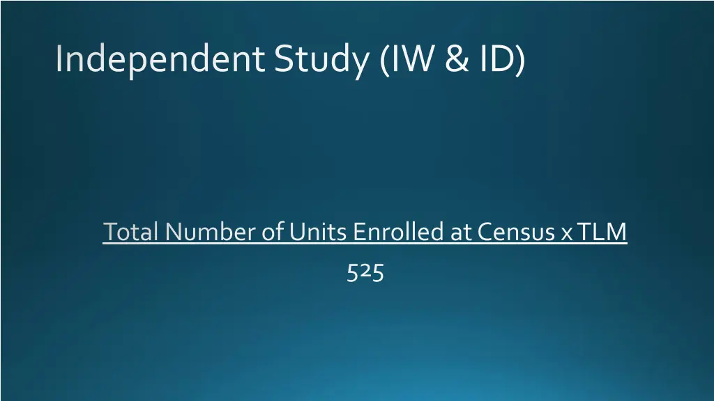 independent study iw id