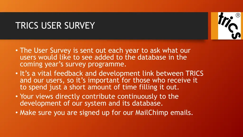 trics user survey