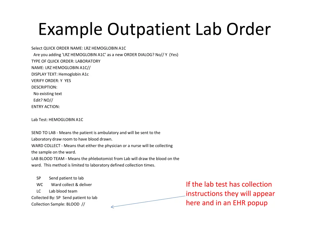 example outpatient lab order