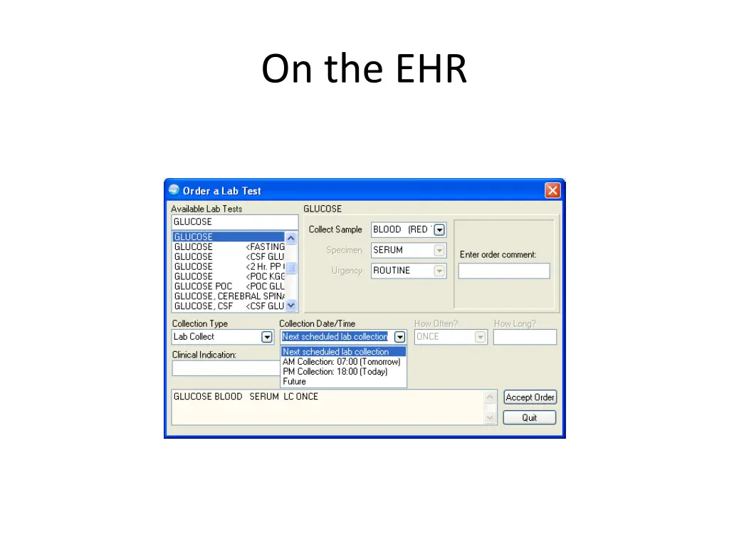 on the ehr