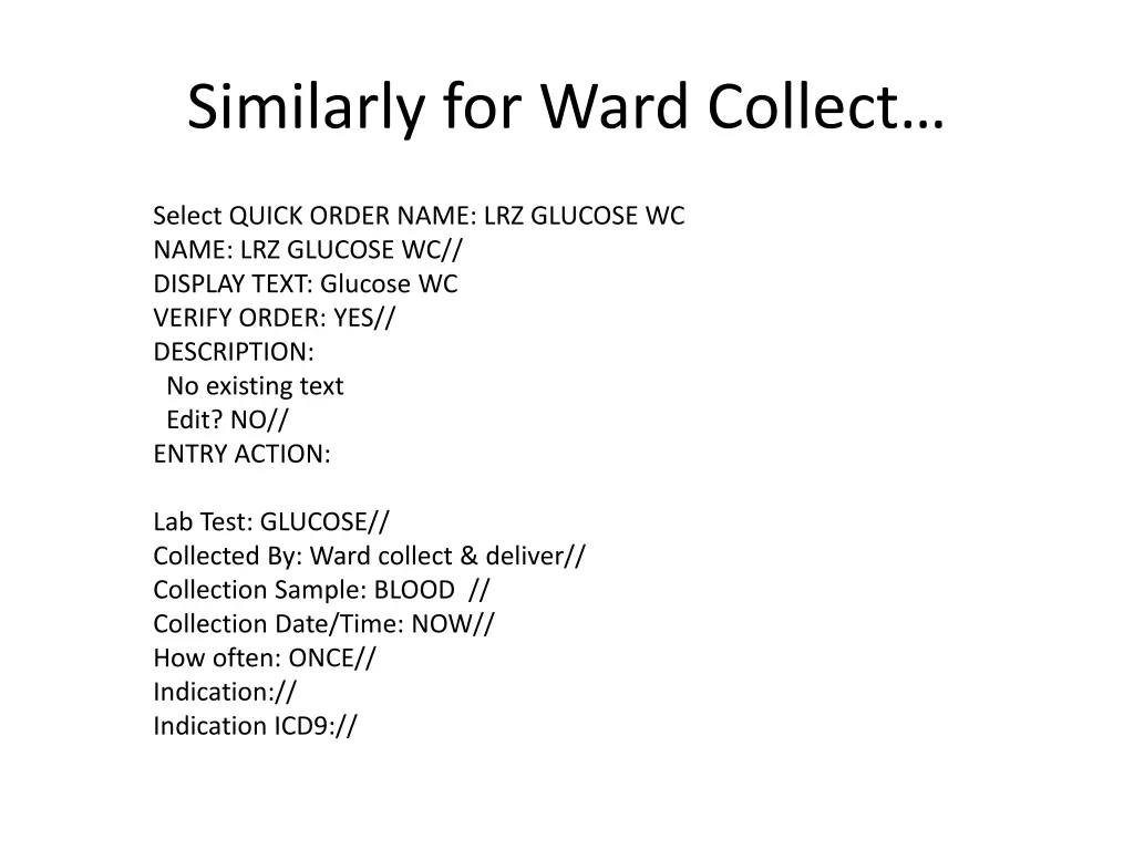 similarly for ward collect