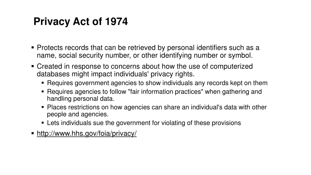 privacy act of 1974