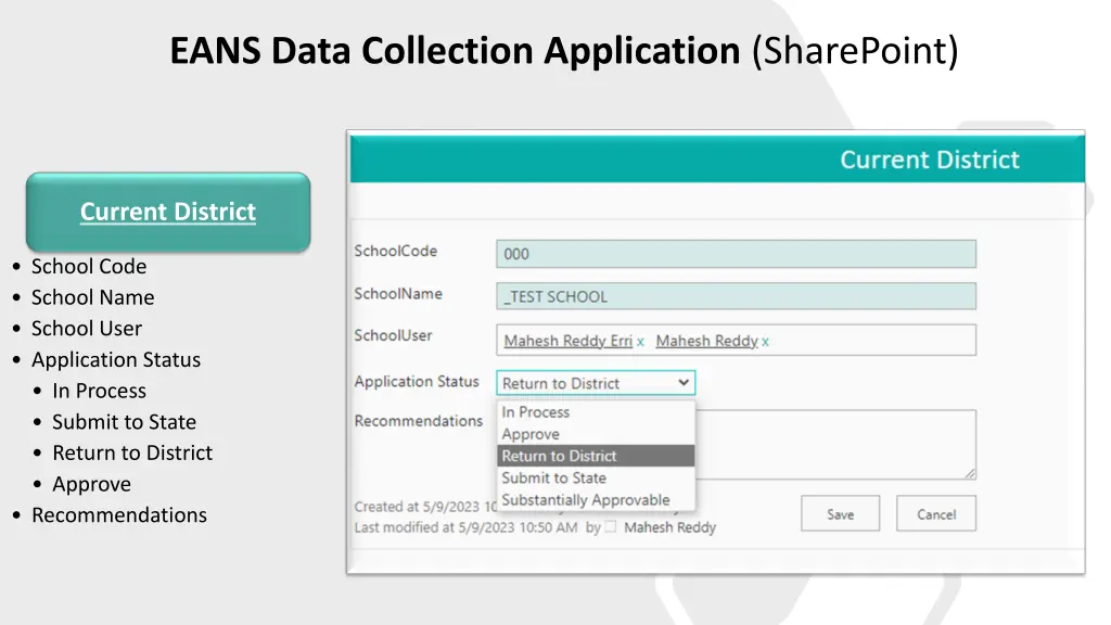 eans data collection application sharepoint 3