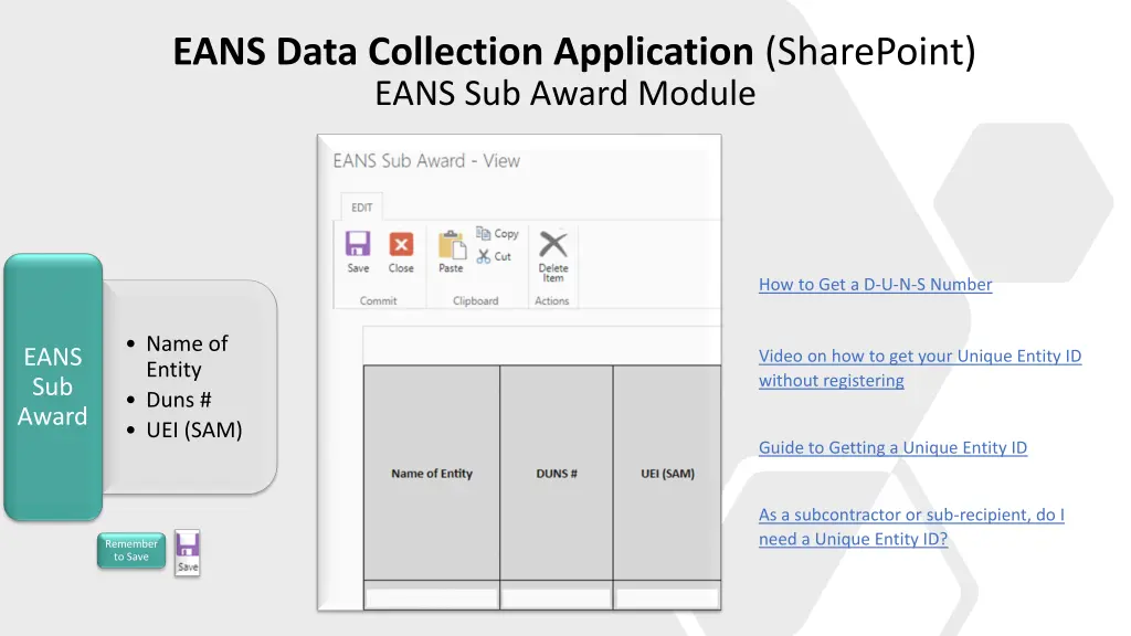 eans data collection application sharepoint eans 1