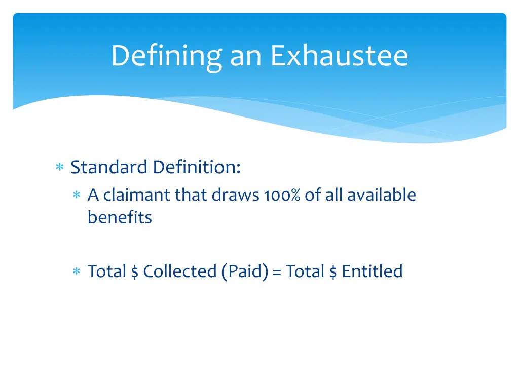 defining an exhaustee