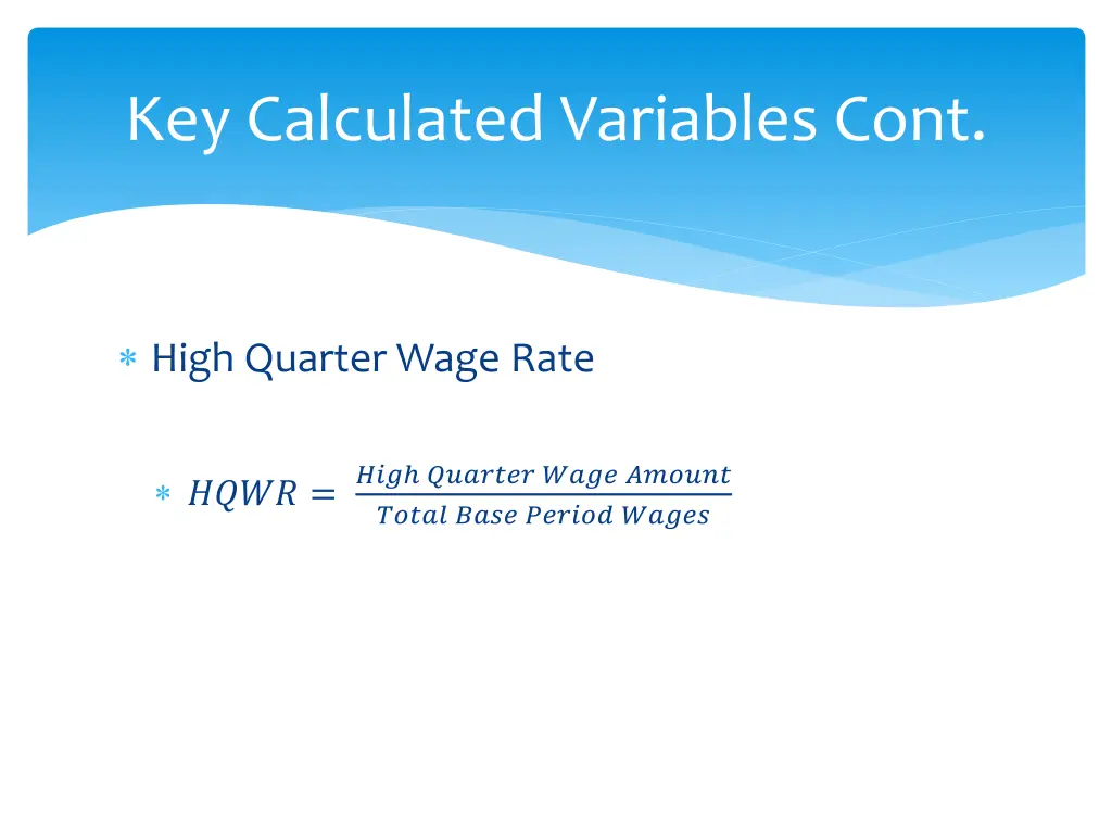 key calculated variables cont 1