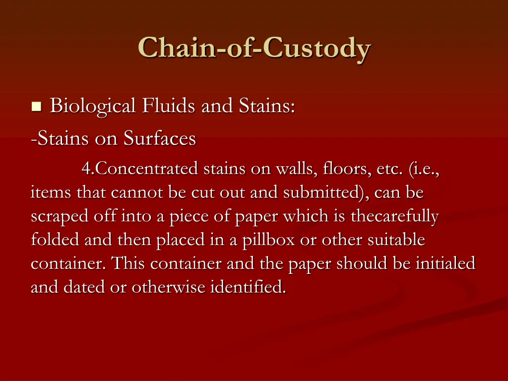 chain of custody 10