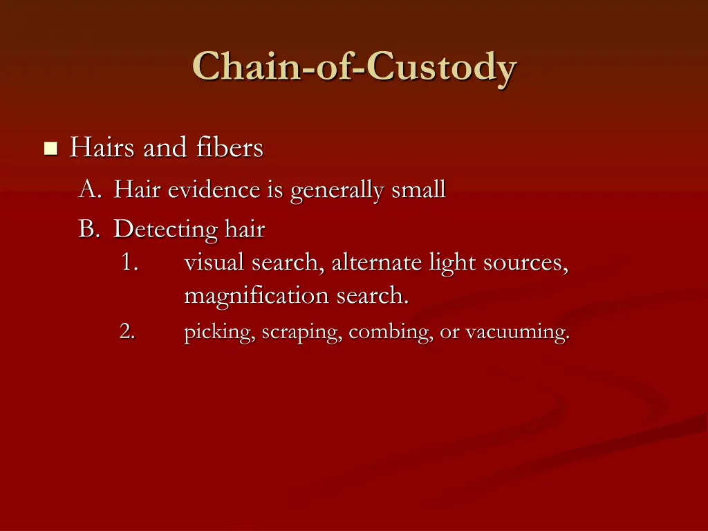 chain of custody 13