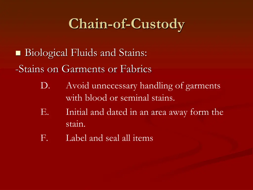 chain of custody 7