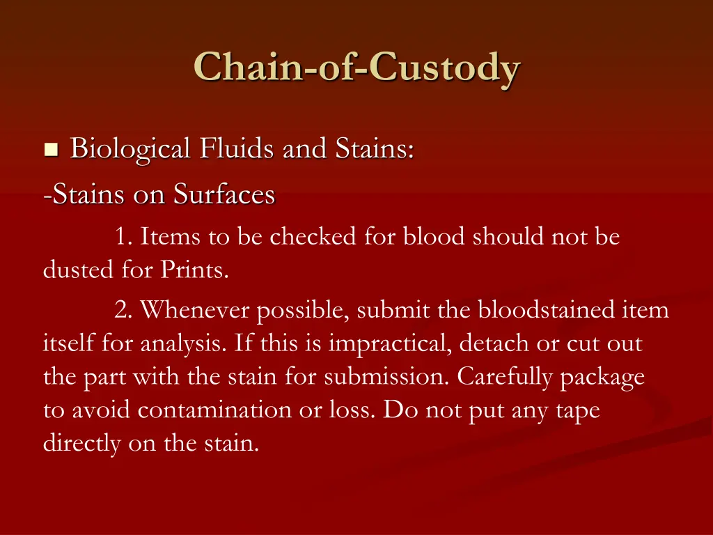 chain of custody 8