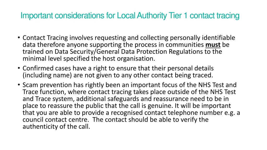 important considerations for local authority tier