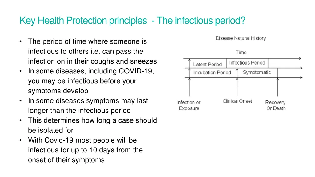 key health protection principles the infectious