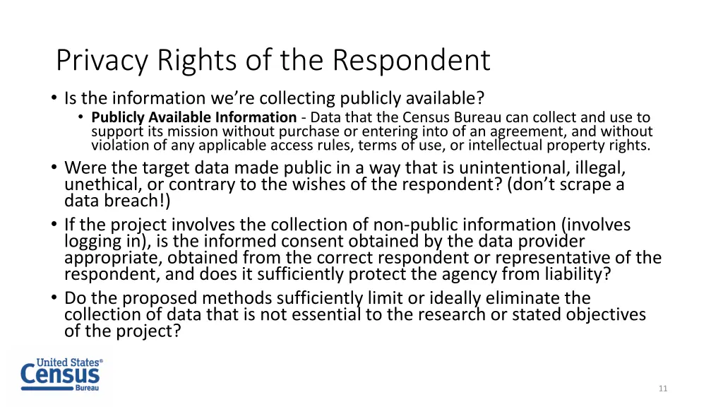 privacy rights of the respondent