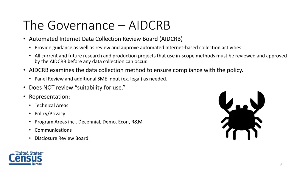 the governance aidcrb automated internet data