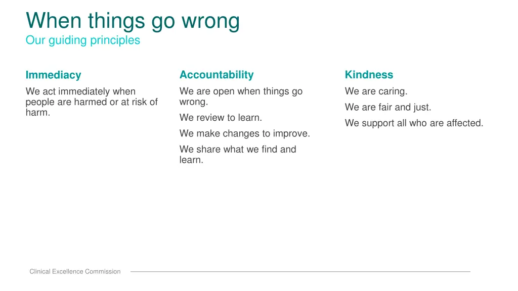 when things go wrong our guiding principles